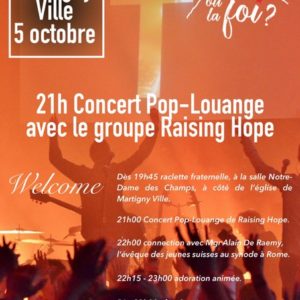 Synode: concert Pop-Louange à Martigny